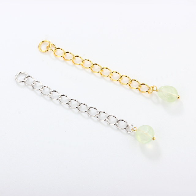 925 Sterling Silver Loose Curb Chain Extender With Charm Ending