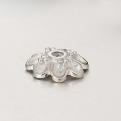 925 Sterling Silver Delicate Flower Shape Bead Cap Spacers