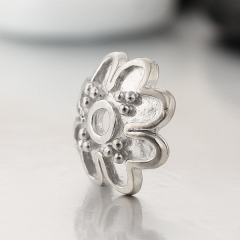 925 Sterling Silver Delicate Flower Shape Bead Cap Spacers