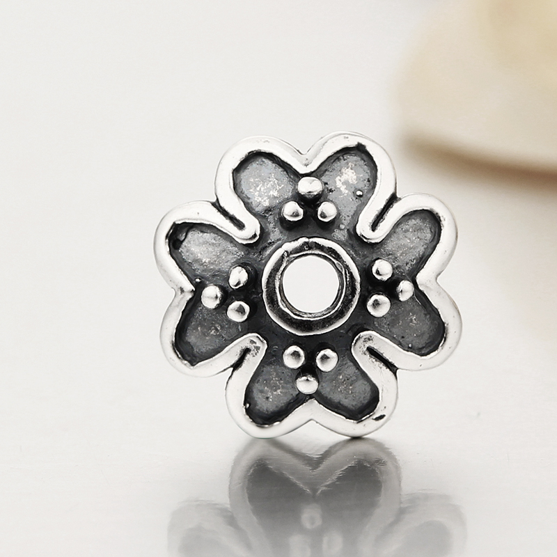 925 Sterling Silver Flower Shape Spacer