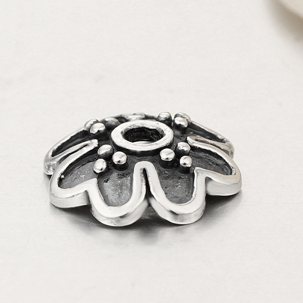 925 Sterling Silver Flower Shape Spacer