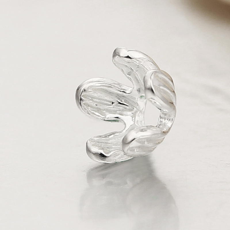 925 Sterling Silver Petal Shape Bead Cap Spacers