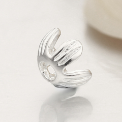 925 Sterling Silver Petal Shape Bead Cap Spacers