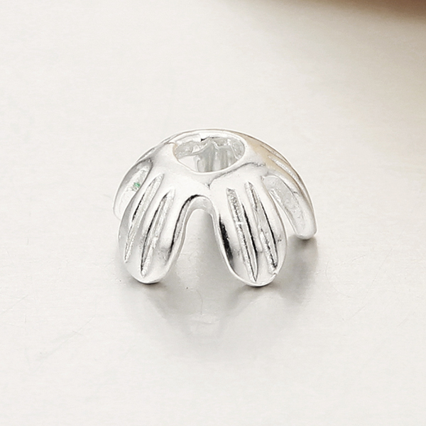 925 Sterling Silver Petal Shape Bead Cap Spacers