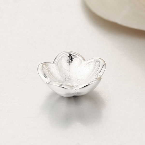 925 Sterling Silver Flower Bead Cap Spacers