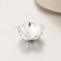 925 Sterling Silver Flower Bead Cap Spacers