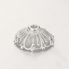 925 Sterling Silver Passion Flower Beads
