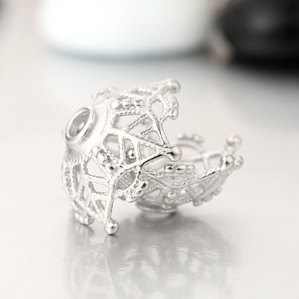 925 Sterling Silver Crown Shape Spacers