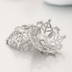 925 Sterling Silver Crown Shape Spacers