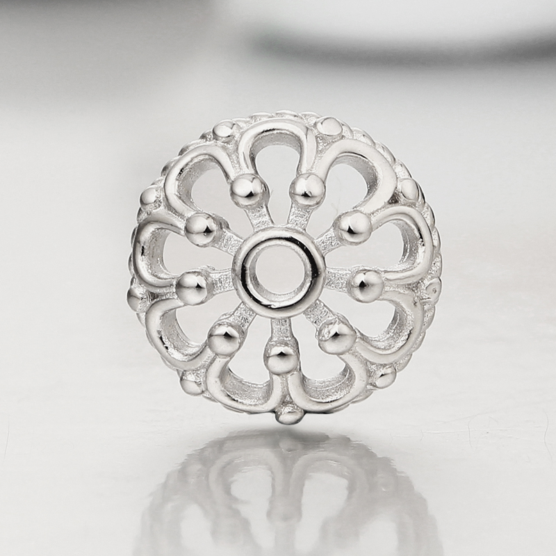 925 Sterling Silver Flower Spacer Bead Caps