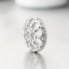 925 Sterling Silver Flower Spacer Bead Caps