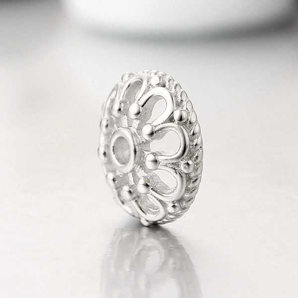 925 Sterling Silver Flower Spacer Bead Caps