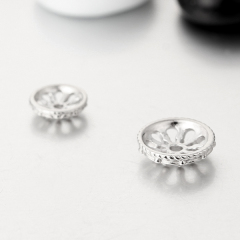 925 Sterling Silver Flower Spacer Bead Caps