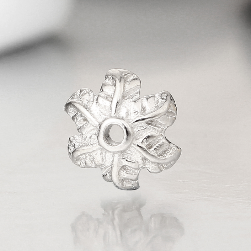 925 Sterling Silver Flower Beads Cap Spacers