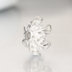 925 Sterling Silver Flower Beads Cap Spacers