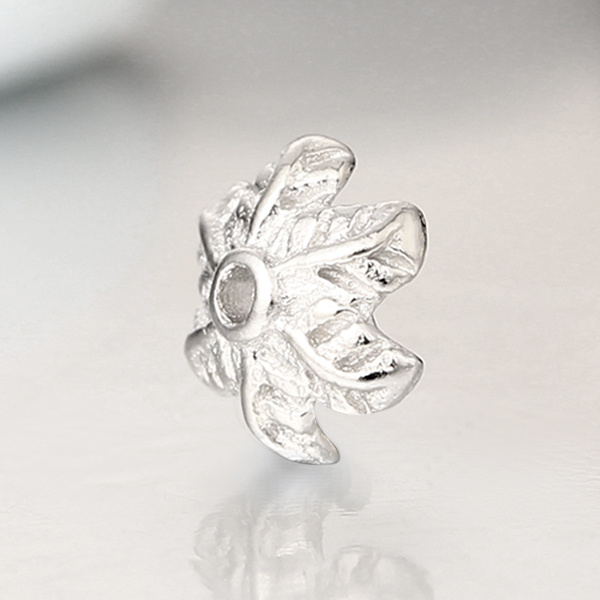 925 Sterling Silver Flower Beads Cap Spacers