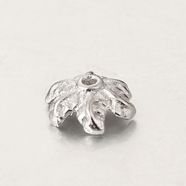 925 Sterling Silver Flower Beads Cap Spacers