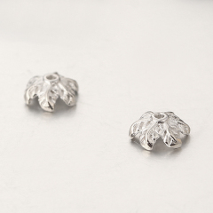 925 Sterling Silver Flower Beads Cap Spacers