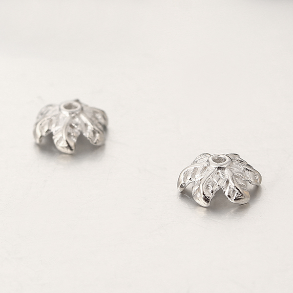 925 Sterling Silver Flower Beads Cap Spacers