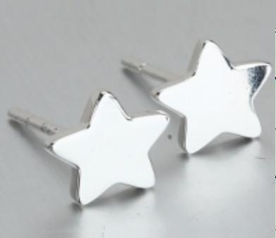 925 Sterling Silver Mini Dainty Moon And Star Stud Earrings