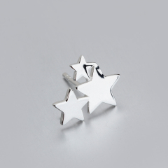 925 Sterling Silver Cluster Star Stud Earrings
