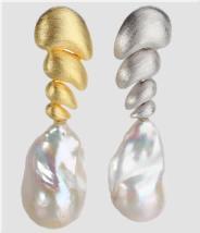 925 Sterling Silver Luxury Unique Baroque Pearl Earring Stud For Women