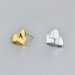 925 Sterling Silver 3D Effect Stud Earrings