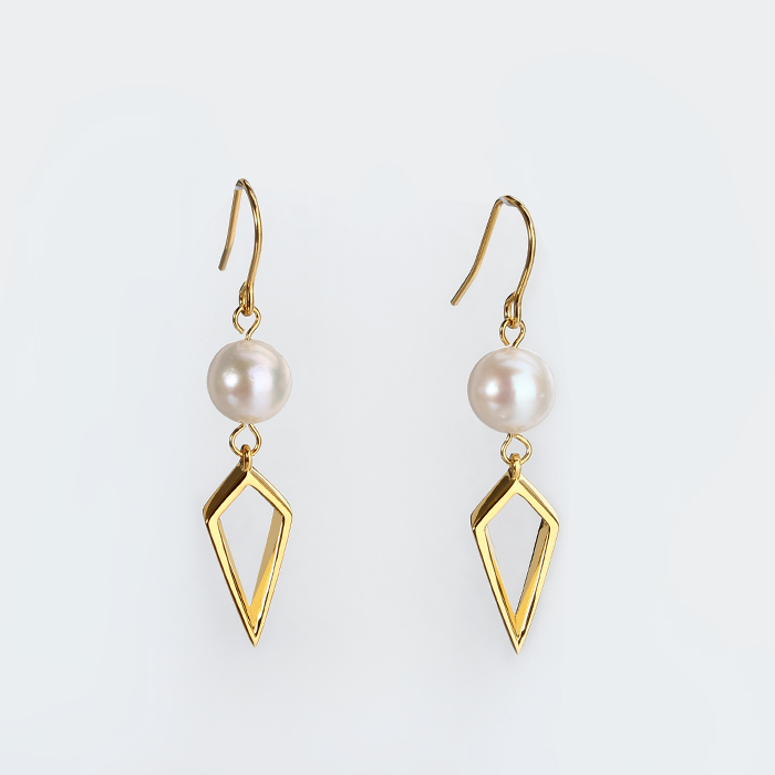 925 Sterling Silve Unique Design Pearl Earring For Women