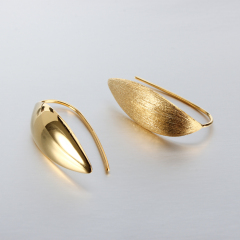 925 Sterling Silver Leaf Shape Fashion Earrings