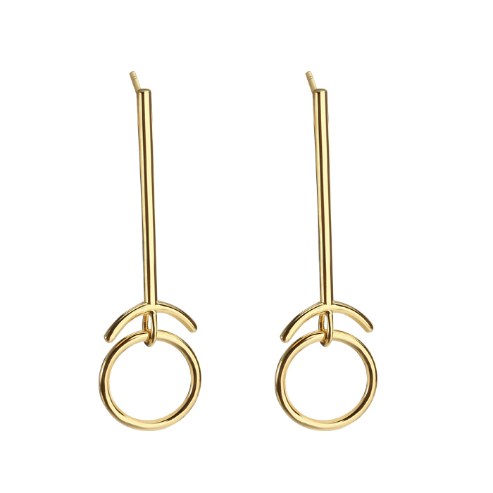 925 Sterling Silver Simple Wire Fashion Earrings