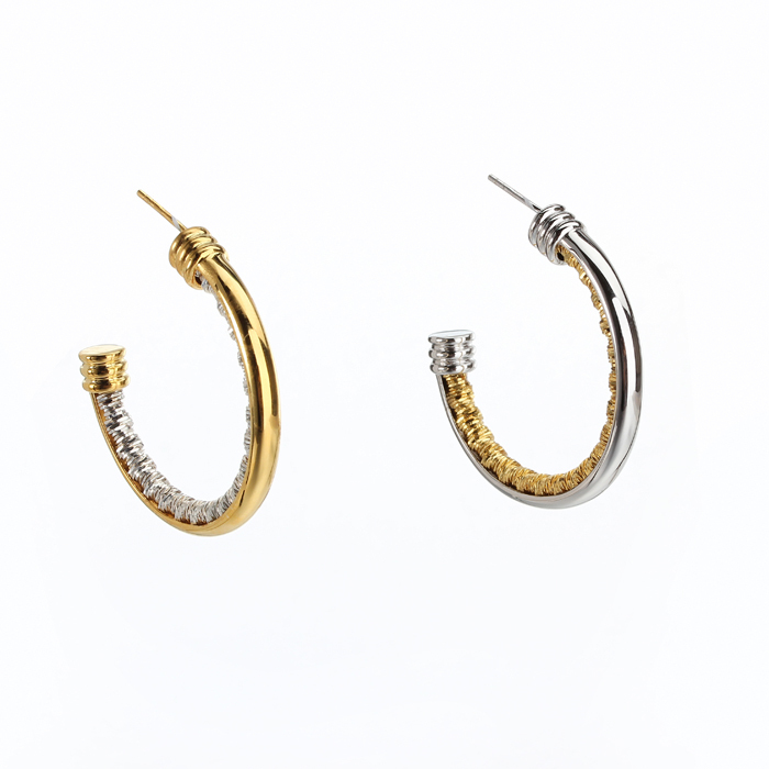 925 Sterling Silver Gene Chain Elegant Earings