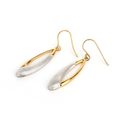 925 Sterling Silver Brushed And Polished Effect Earings Hook