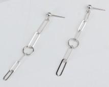 925 Sterling Silver Simple Geometric Earrings