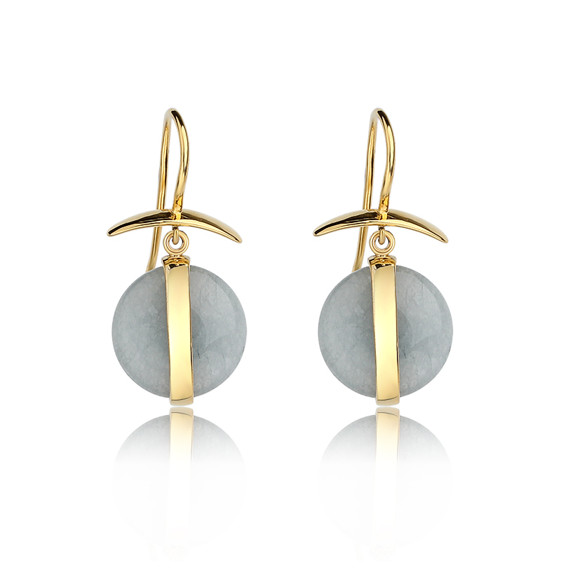 925 Sterling Silver Colorful Stone Earings For Women