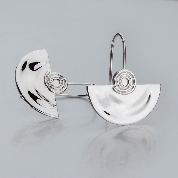 925 Silver Chunky Geometry Costume Earrings
