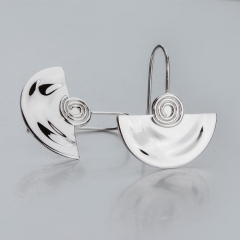 925 Silver Chunky Geometry Costume Earrings
