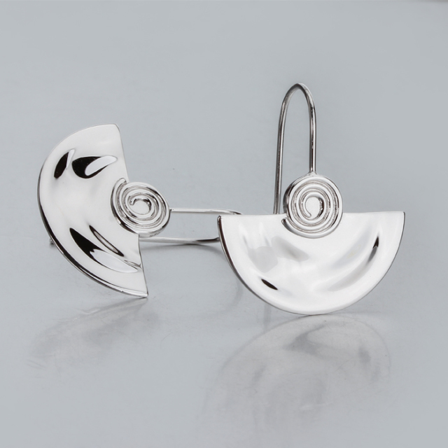 925 Silver Chunky Geometry Costume Earrings