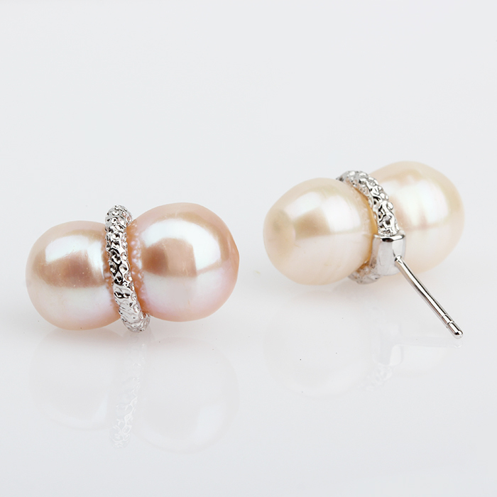 925 Sterling Silver Pearl Stud Earrings