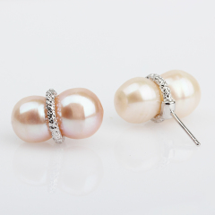 925 Sterling Silver Pearl Stud Earrings