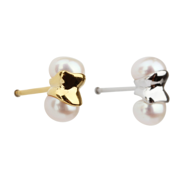 925 Sterling Silver Nordic Pearl Earring Stud
