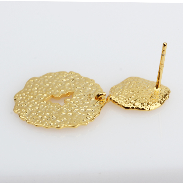 925 Sterling Silver Hammer Surface Earrings