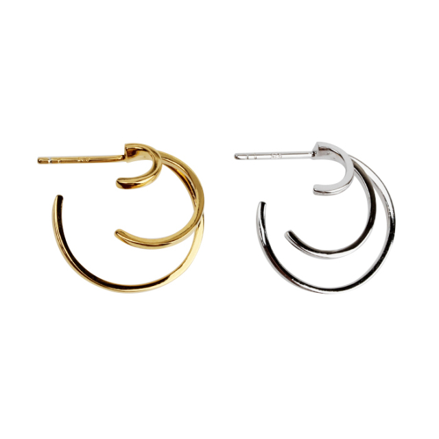 925 Sterling Silver Nordic Minimalism Stud Earring