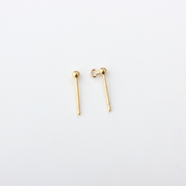 14K Gold Filled Ball Earring Studs Findings