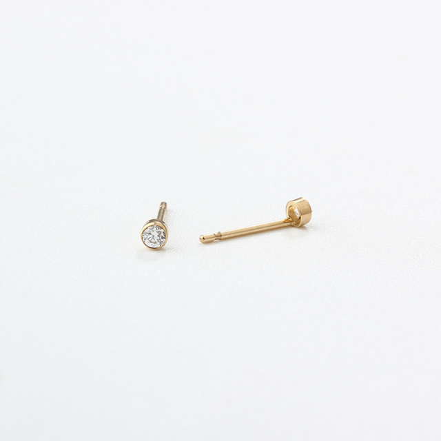 14K Gold Filled Simple CZ Earring Studs
