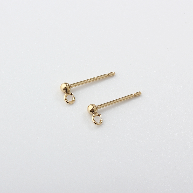 14K Gold Filled Ball Earring Studs Findings