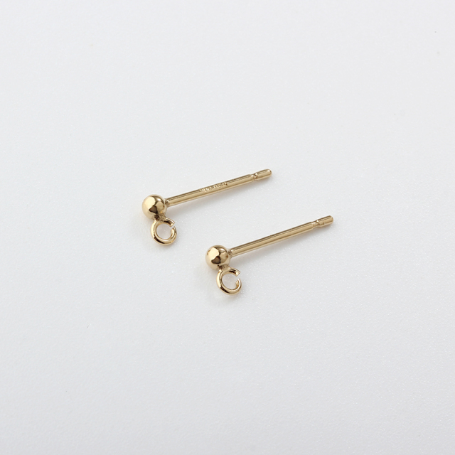 14K Gold Filled Ball Earring Studs Findings