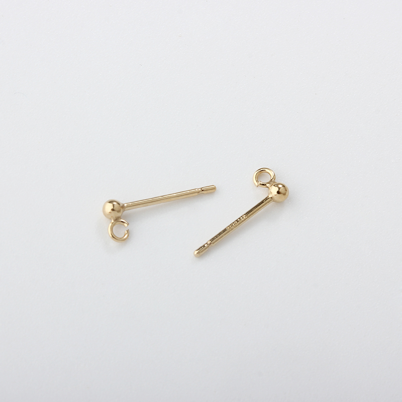 14K Gold Filled Ball Earring Studs Findings