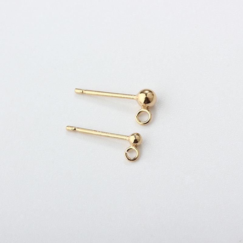 14K Gold Filled Ball Earring Studs Findings