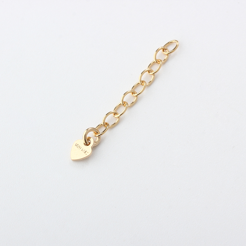 14K Gold Filled Extension Chain with Logo Tag