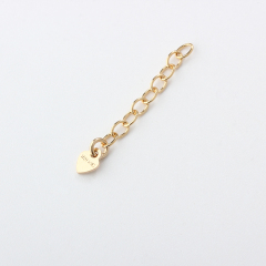 14K Gold Filled Extension Chain with Logo Tag